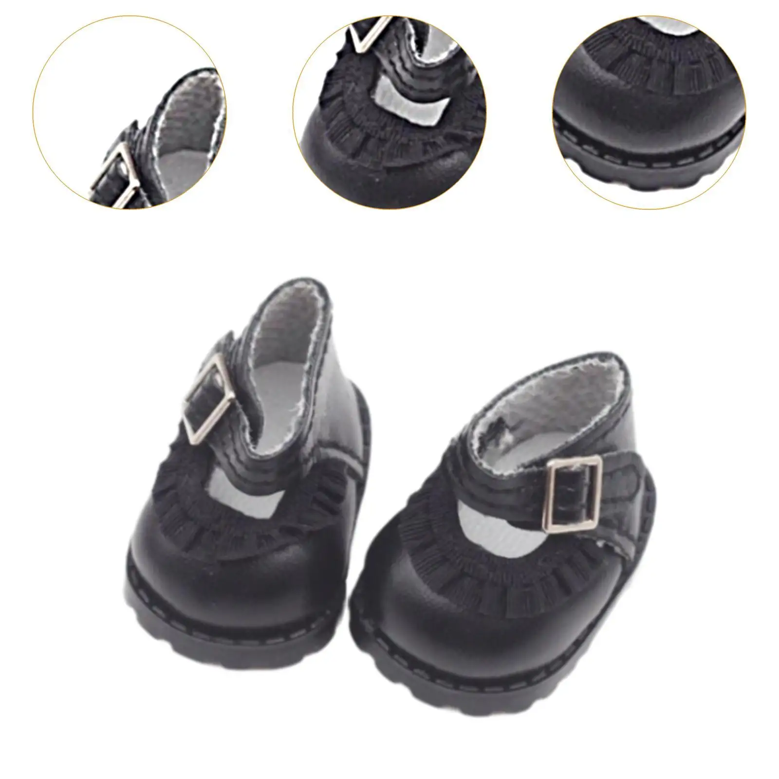 Modepop PU Schoenen Foto Props Kostuums DIY Handgemaakte Comfortabele Kleding Schoenen Casual Schoen Flats Schoenen voor 15 cm 17 cm Poppen