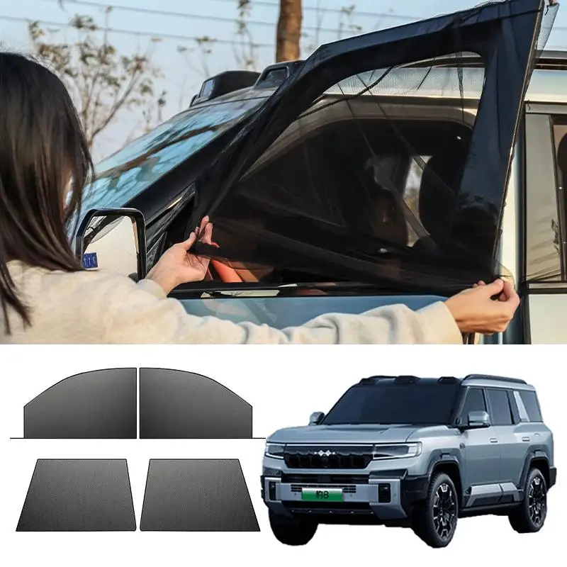 For BYD Leopard 8 Denza B8 2024+ Side Window Screen Breathable Anti-mosquito Curtain Sunshade Accessories