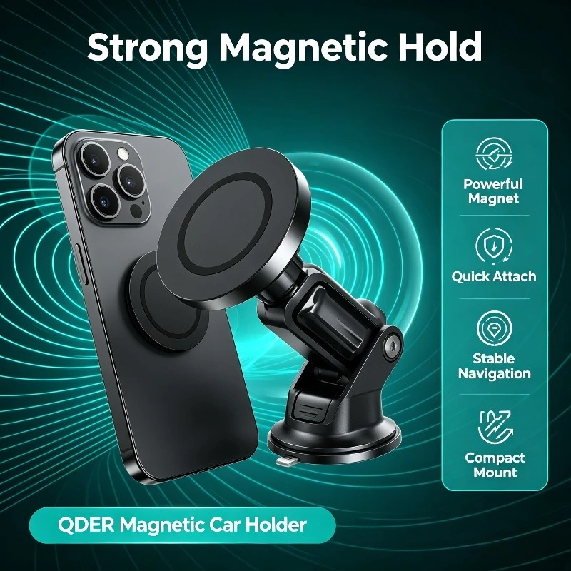 QDER Magnetische Auto-Lüftungshalterung für Smartphones, 360° drehbar …