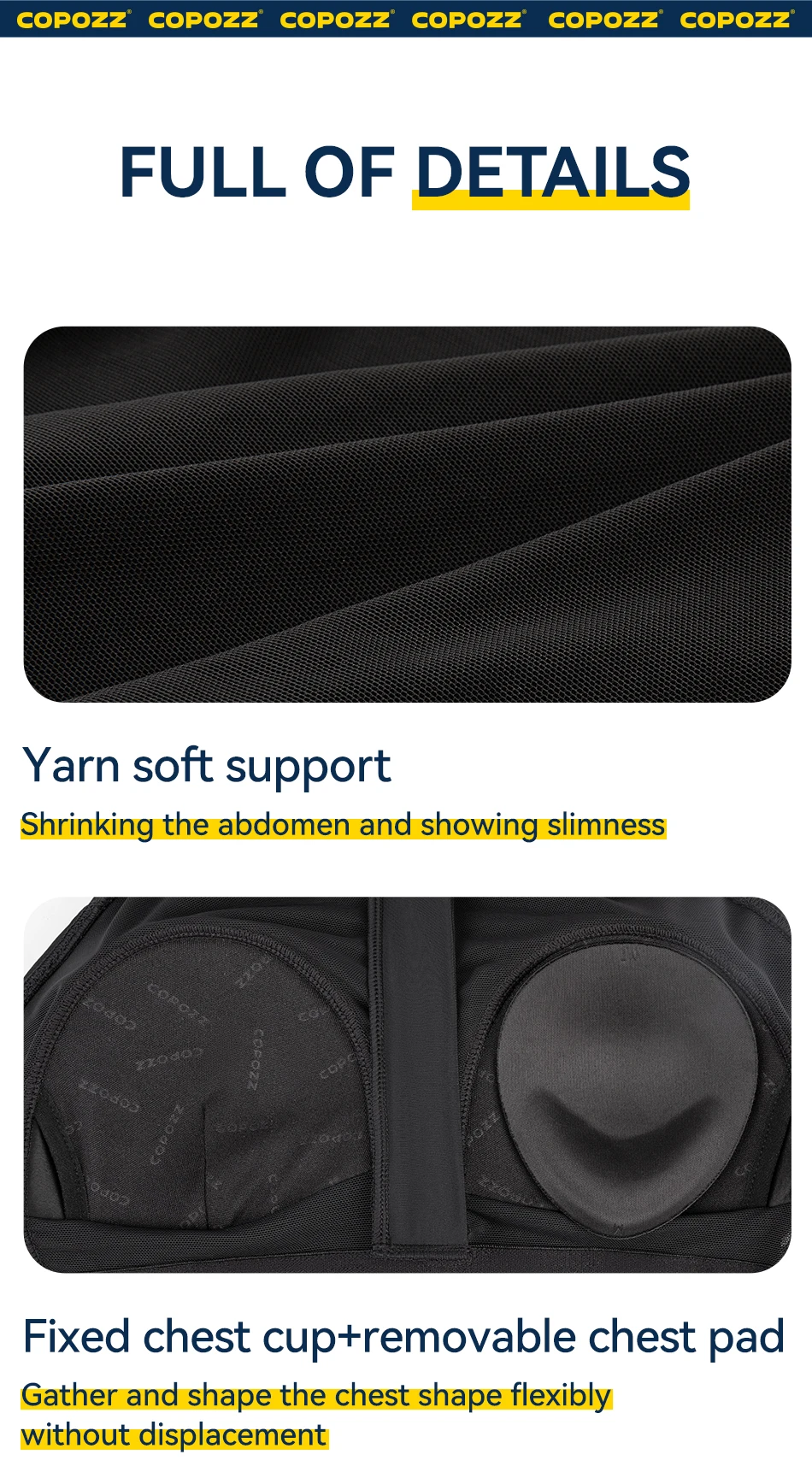 COPOZZ Damen-Badeanzug, Anti-UV, einteilige Badebekleidung, UPF 50+, Tauchanzug, dünner Rashguard, Reißverschluss, Schnorcheln, Schwimmen, Surfanzug – Detail 15