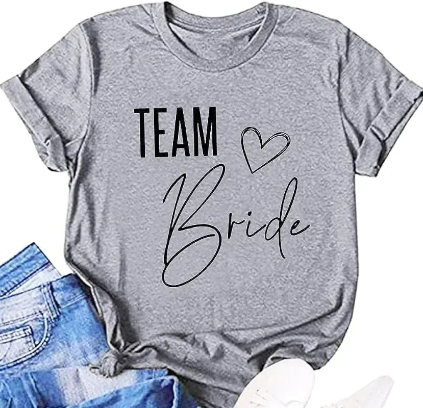 Party T Shirts Girl Evjf Hen Party T-shirts Tops Tee  Wedding Party Bachelorette Bridal Bride Bridesmaid