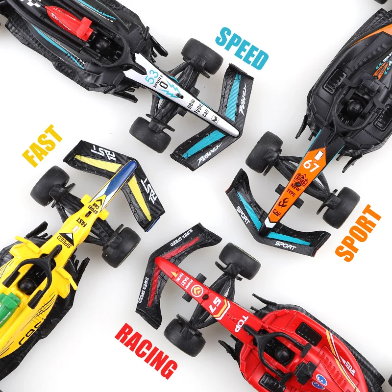 (مع أكياسها) لعبة سيارة سباق مصنوعة من خليط معدني 1.43، سيارة سباق ذات تركيبة رائعة من خليط معدني، لعبة أطفال، أفضل هدية عيد ميلاد. #2