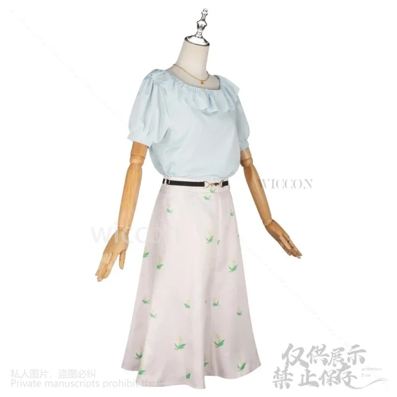 

asdh8@Anime BanG Dream! Ave Mujica Cosplay Soyo Nagasaki Costume Ruffles Bubble Sleeve Shirt White Dress Lolita Halloween Custom