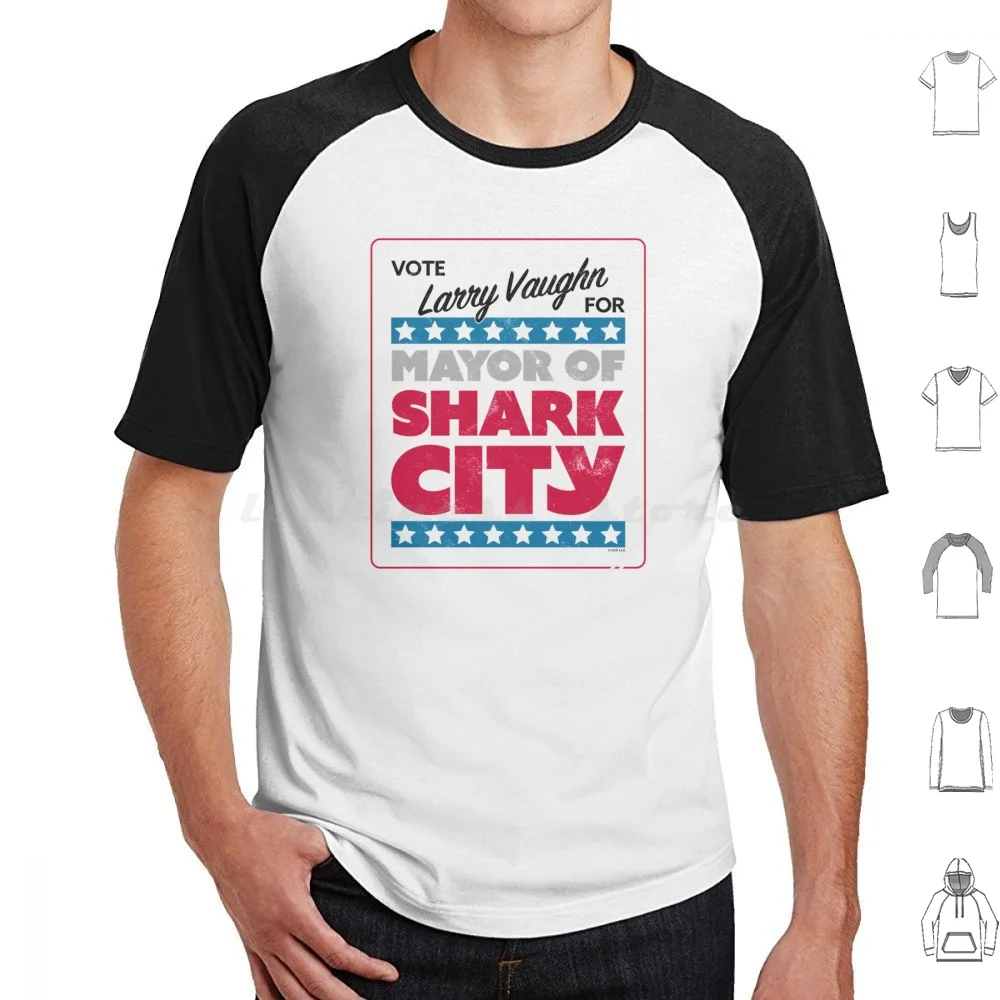 Mayor Of Shark City T Shirt Cotton Men Women DIY Print Jaws Shark Shark City Larry Vaughn Vote For Larry Vaughn Larry Vaughn