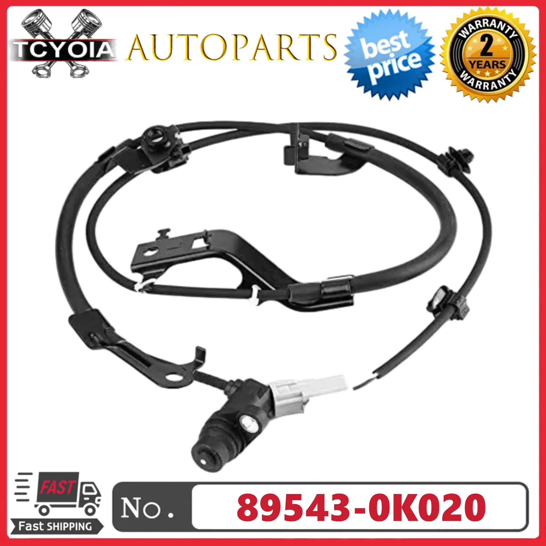 

Датчик скорости колеса ABS передний левый 89543-0K020 895430K020 для Toyota Hilux Base SR 2004-2012 2.7L