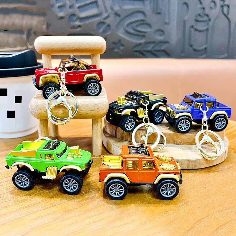 Car Keyring Pickup Truck Keychain Accessories Roadster Key Chain Alloy Material Creative Ornaments Cartoon Schoolbag Pendant
