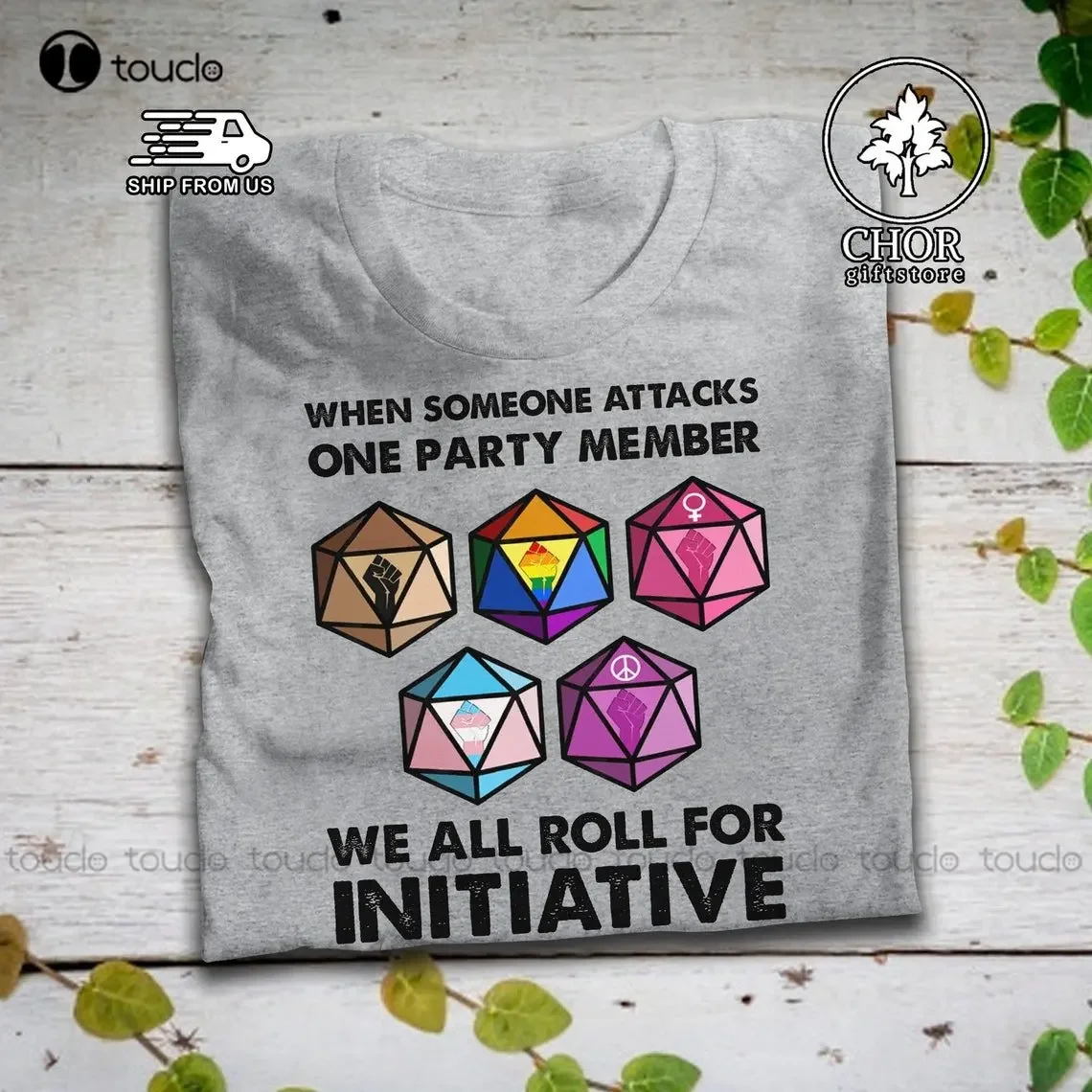 Lgbt Pride Black Lives Matter T Shirt When Someone Attacks One Tshirt Dungeon Dice Games T Shirt Mens Tee Shirts Custom Gift