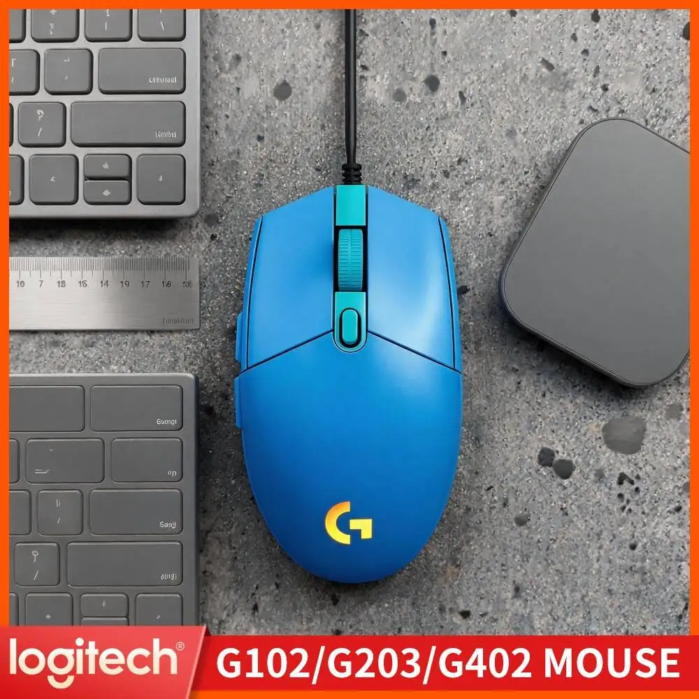 Logitech G203 LIGHTSYNC Wired Gaming Mouse Precise Optical Sensor Customizable Lights Great For Esports And Office Usage