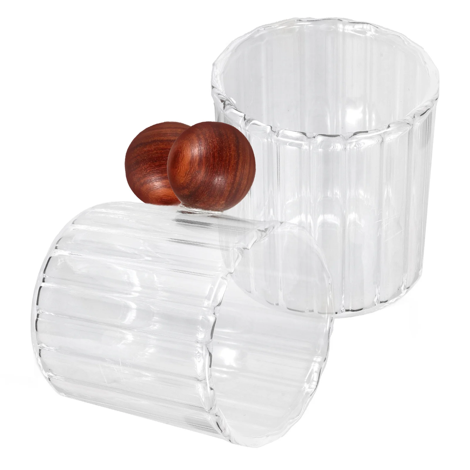 

Glass Espresso Creamer Pitcher Small Wooden Handle Milk Measuring Cup Clear Coffee Carafe Cream Chocolate Candy Butter Melting