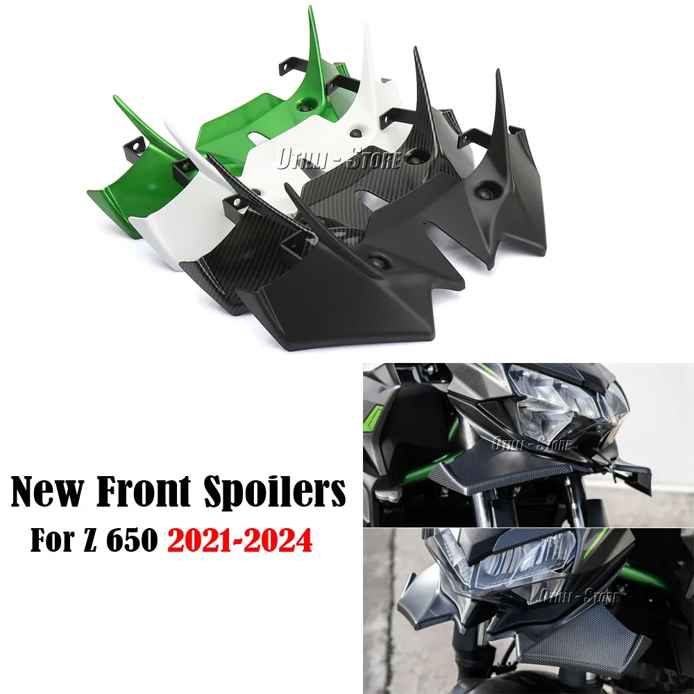 

Motorcycle Front Wheel Fender Beak Nose Cone Extension Extender Cowl Spoiler Cover For Kawasaki Z650 Z 650 z650 2021 - 2024