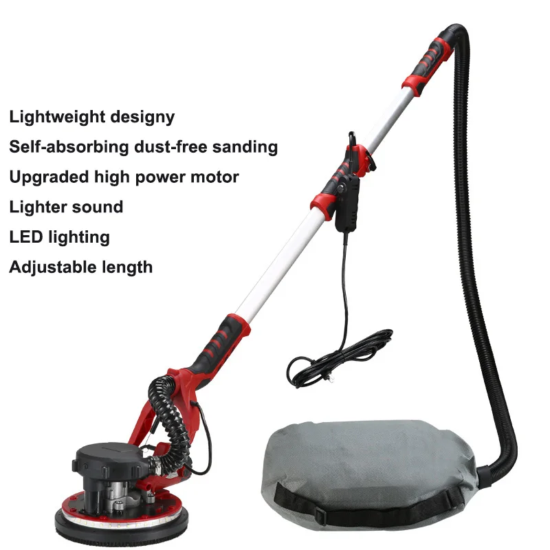 Commercial LED Lamp Wall Putty Polishing Machine 1380W Dry Wall Sanding Machine Wall Polishing Grinder