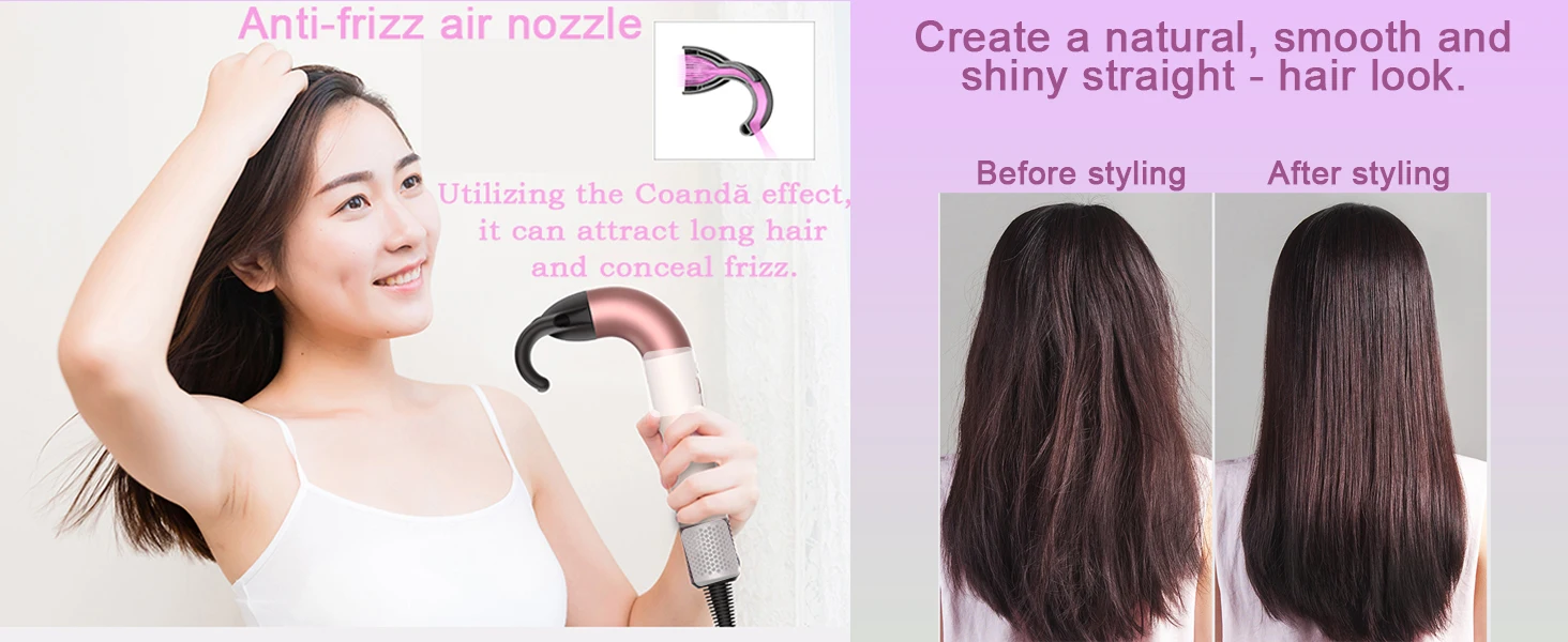 Hair Dryer, 1400W High Power, Quick Drying, Lightweight Body, Low Noise, Comes With Multiple Types of Air Nozzles. Hairdryer