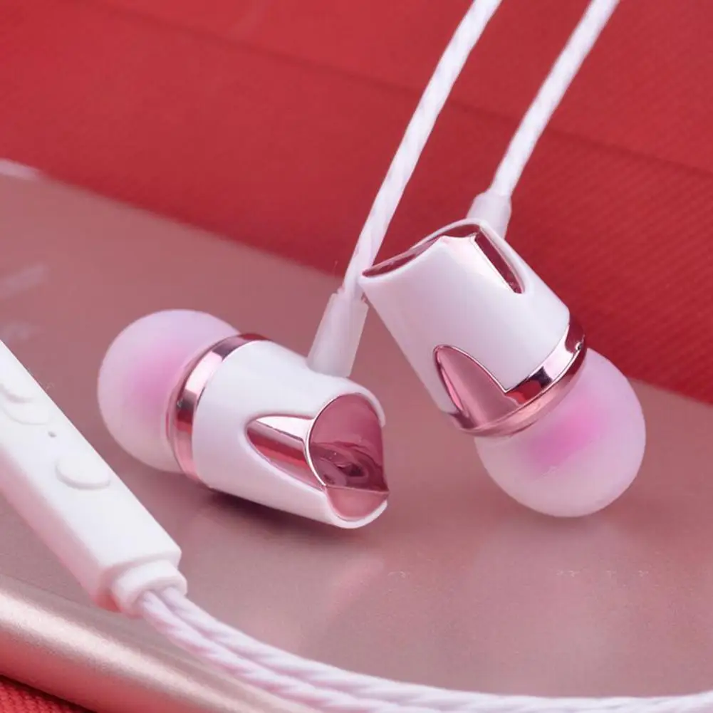 Universal Earphone Noise-canceling 1.2m Stereo Wired In-ear Earbud with Mic for Mobile Phone