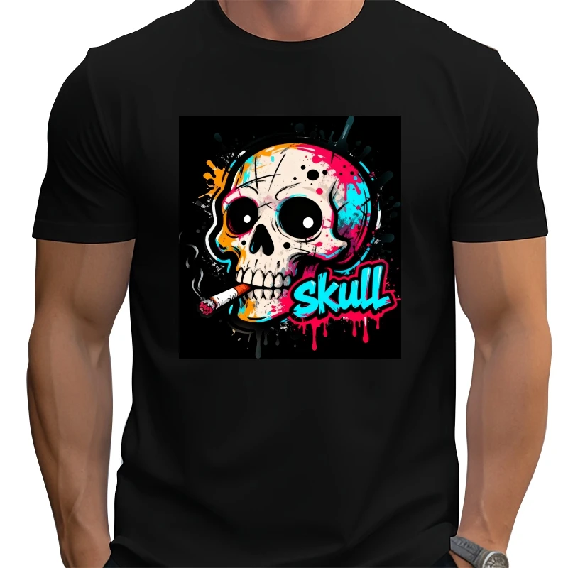 

Street Hip Hop cartoon classic t-shirt quality cotton feel Fun Loose large size 100% Cotton Top