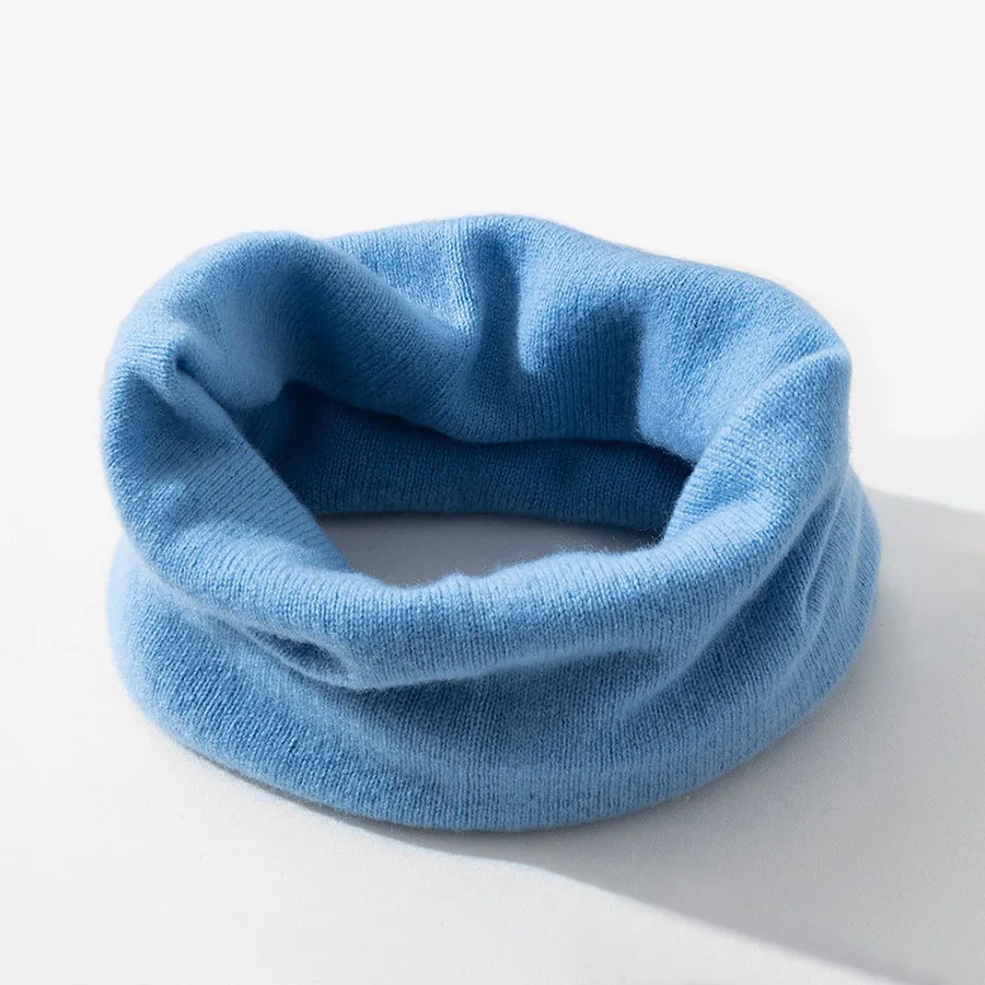 Merino Wool Neck Gaiter Soft Knit Circle Loop Scarf Lightweight Cozy Thermal Collar for Winter Outerwear