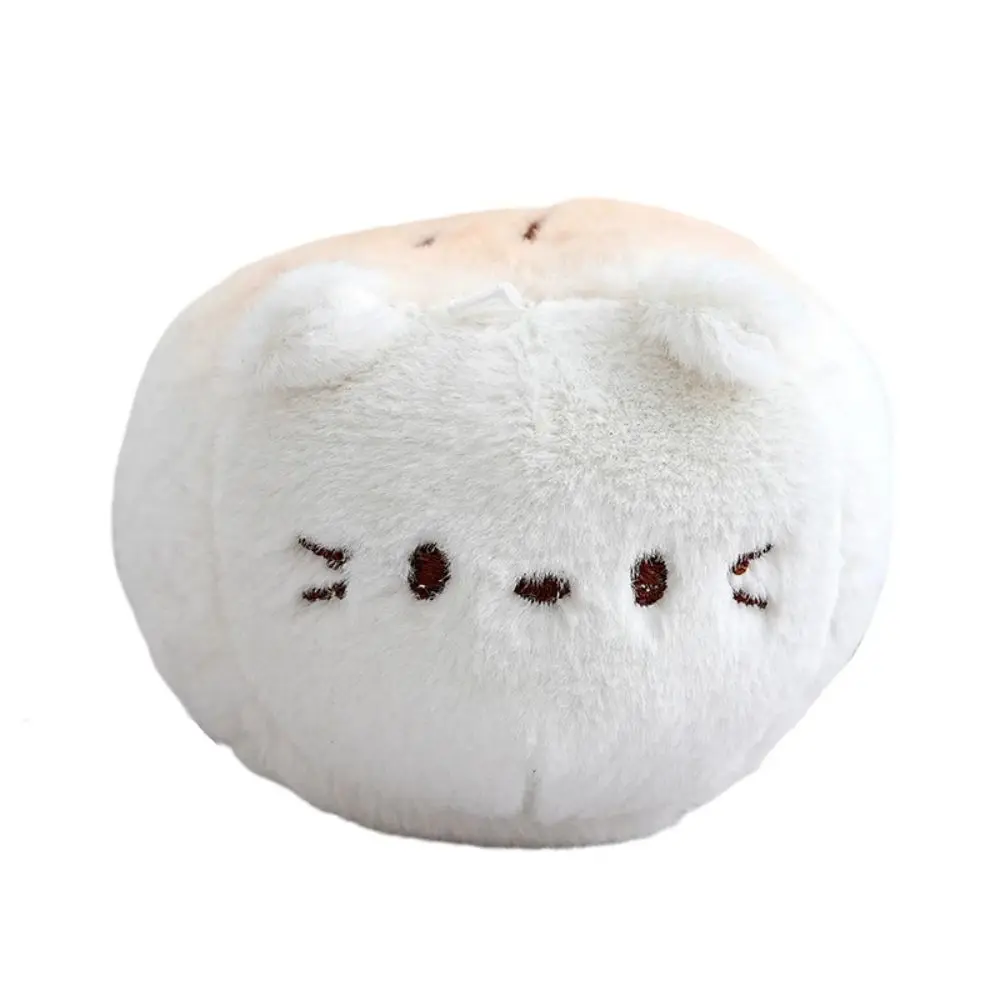 Beaded Chain Cat Plush Keychain Soft Fluffy Bag Charm Squeaky Sound Plush Kawaii Cartoon Kitten Stuffed Pendant Jewelry Gift