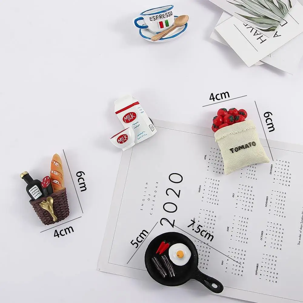 Coffee Eggs Magnetic Cooking Refrigerator Decorative Note Holder Board Stickers Message Sticker Fridge Magnets
