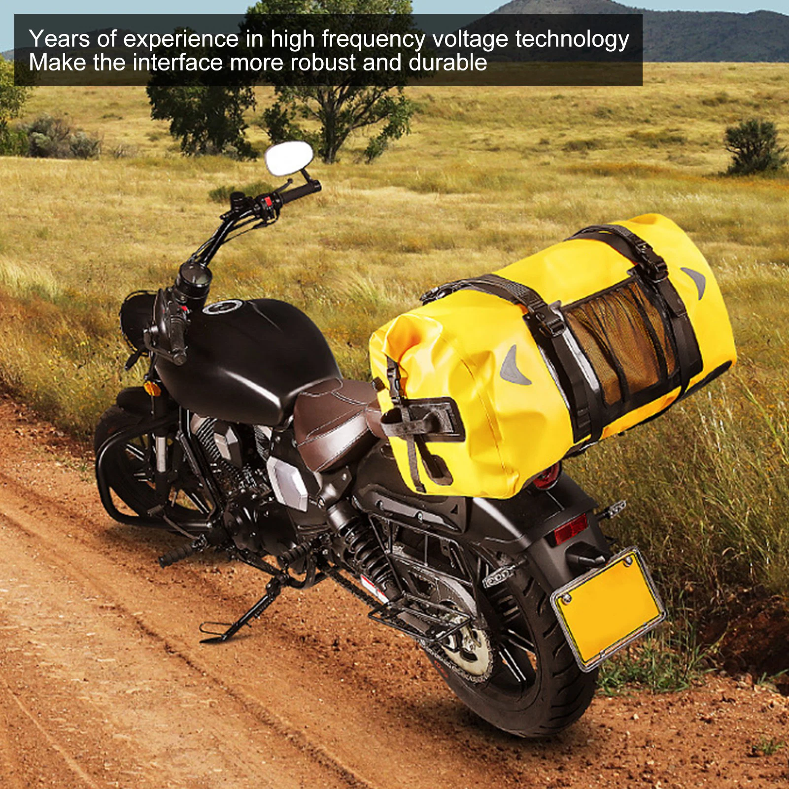

Waterproof Motorcycle Seat Bag 65L Waterproof Mesh Cloth Motorcycle Rear Seat Bag Large Capacity Cycling Accessory