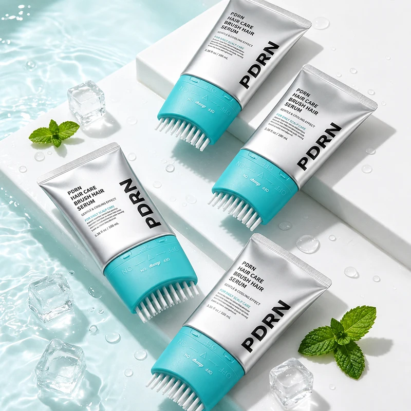 PDRN Scalp Repair Serum reinigt die Kopfhaut gründlich, pflegt geschädigtes Haar, Essenz, tragbare Bürste, Kopfhautserum, erfrischend und beruhigend – Detail 3