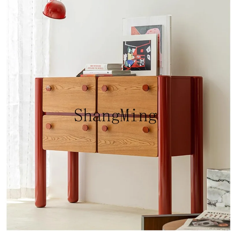 

CL Entryway Entryway Sideboard Storage Cabinet Color Block Large Capacity Decorative Living Room Bedroom Bedside Cabinet