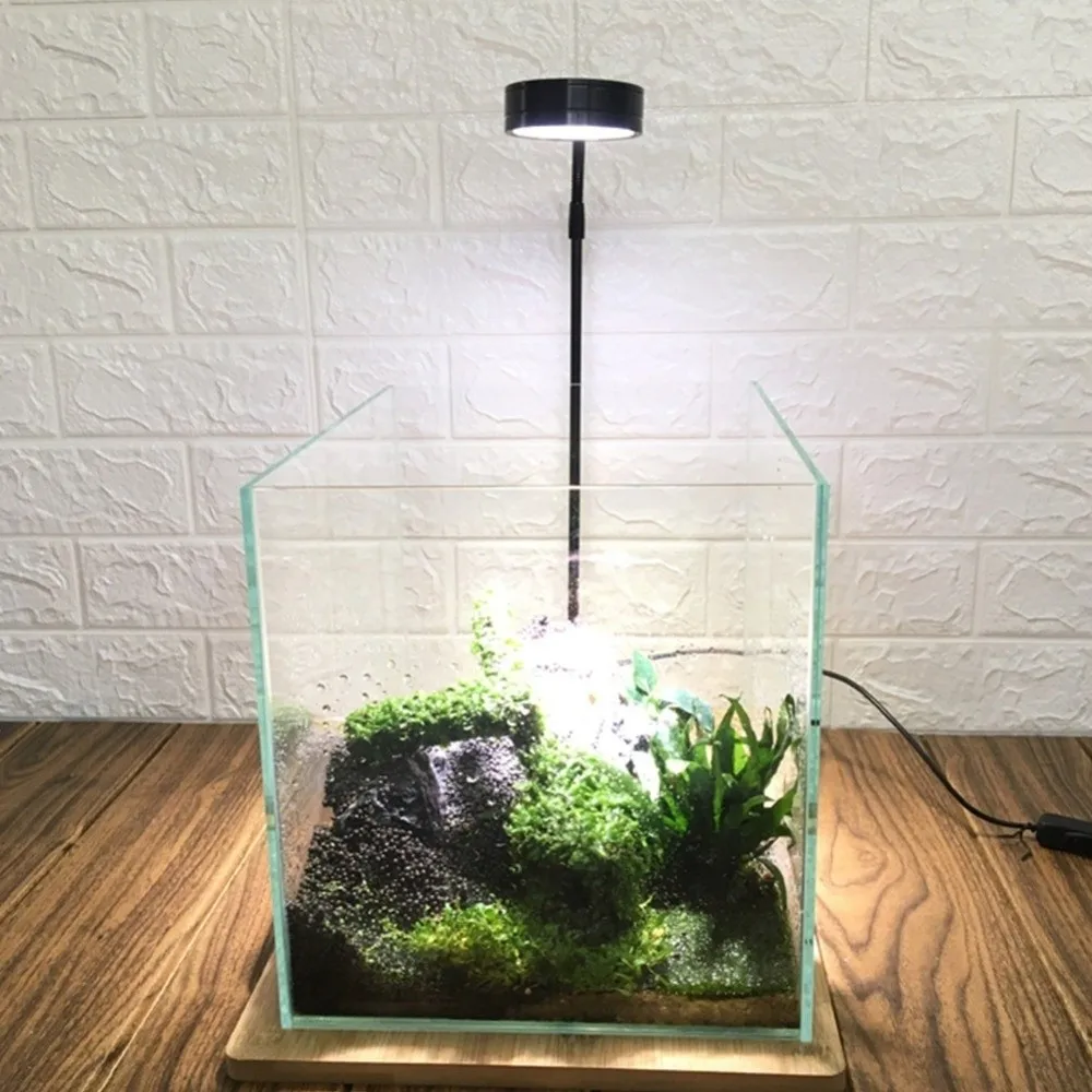 10W Aquarium LED-Lampe mit Verstellbarer Höhe und Holzplatte, Multifunktionale USB-Aufladung für Aquarienbeleuchtung – Detail 4