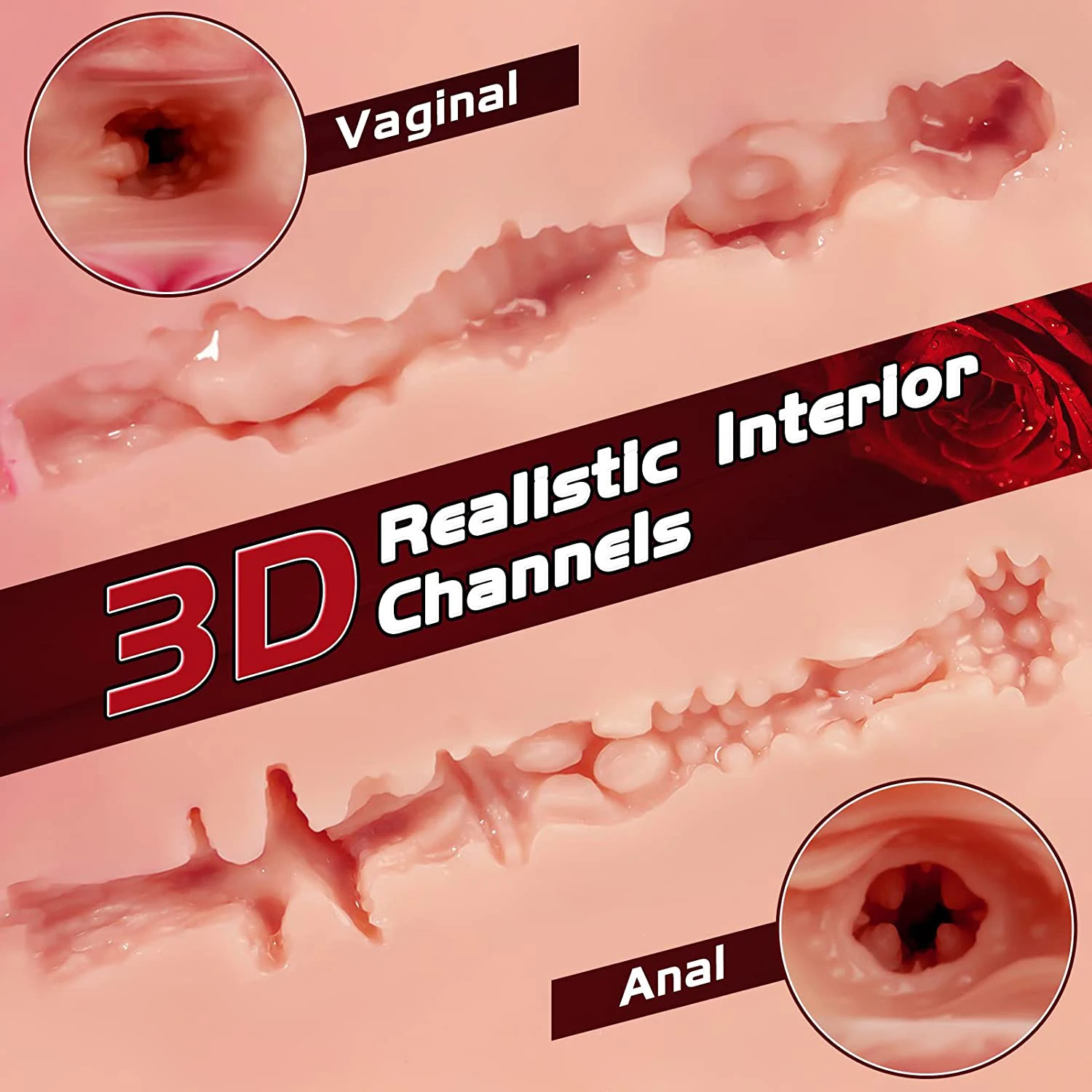 3D Big Ass Masturbators for Men Realistic Silicone Vagina Pussy Sexy Butt Vaginal Masturbator Sex dooll Real Size Double Channel