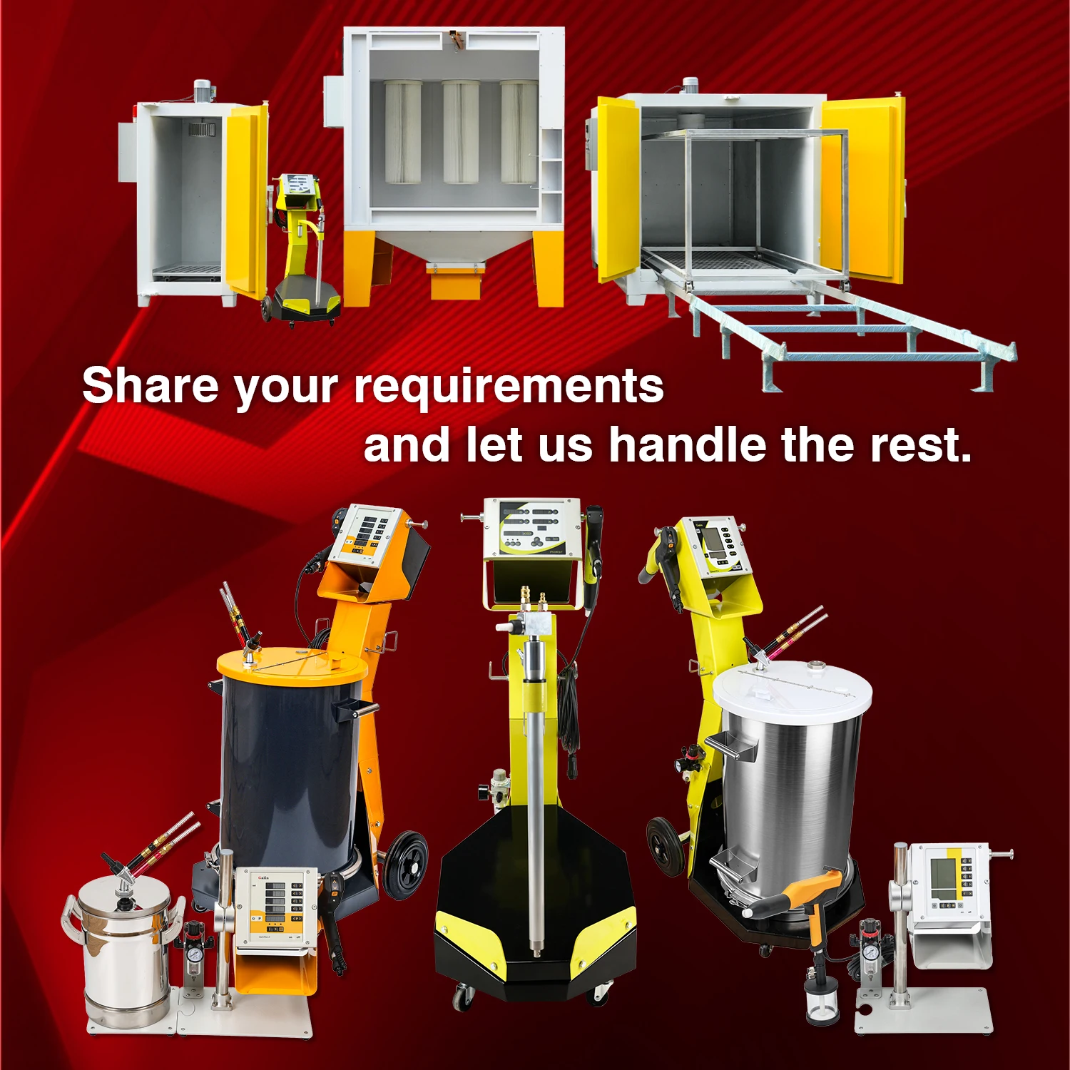 FLEX2‑L Electrostatic Powder Sprayer CE Stainless‑Steel Hopper‑Feed Manual Industrial Metal Powder Coating Equipment