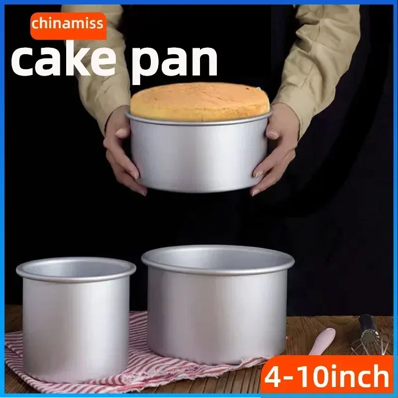 4-10 inch Aluminum Round Cake Bakeware solid bottom Chiffon die for aluminum alloy DIY Home baking mold pan tin