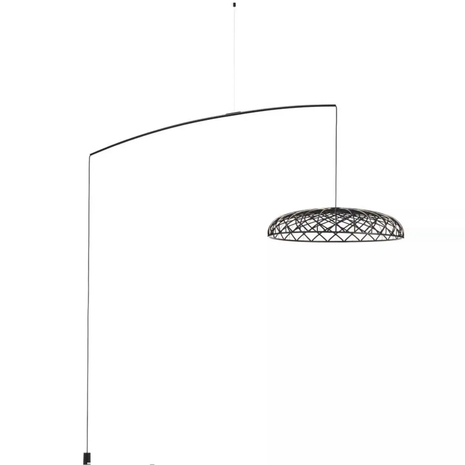 

Italian Inspired Woven Mesh Art Floor Lamp Modern Living Room