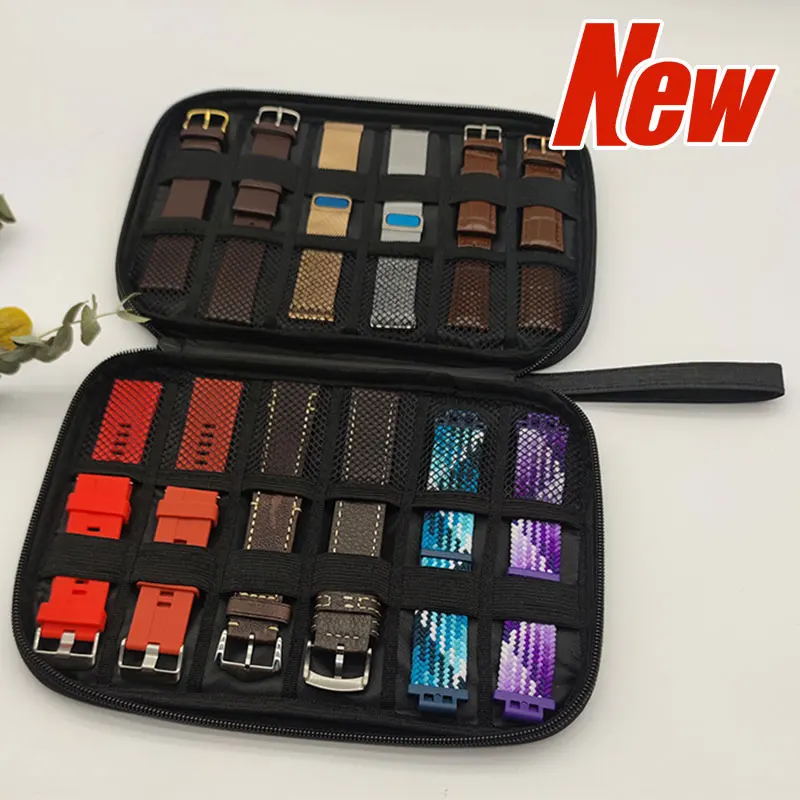 1PCS Smart Watch Band Organizer,Nylon Waterproof Watch Bands Bag,Portable Electronics Travel Watch Straps Carrying Case Pouch