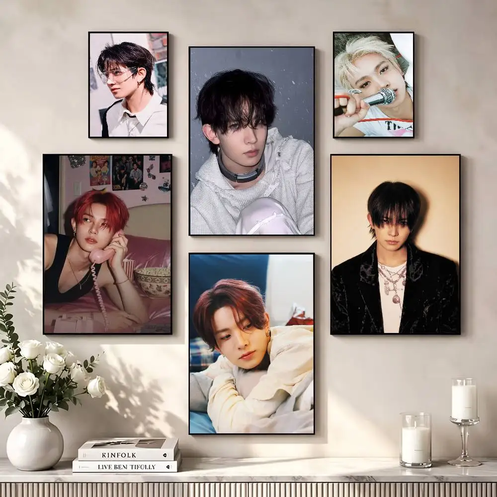 H-Heeseung L-Lee Vocal King  Poster Waterproof Wall Art Sticker For Bar Living Room Vintage Decor High Quality Print Gift