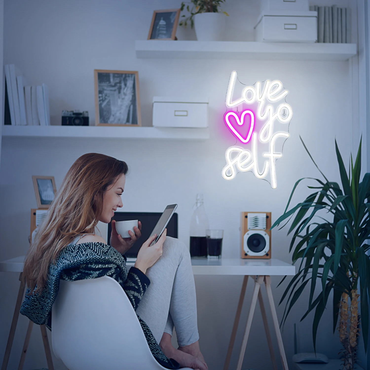 Wanxing Love Yourself Custom Neon Sige Light USB Powered Acrylic LED Wedding Party Shop Wall Decor Kids Room Club Aesthetic Gift