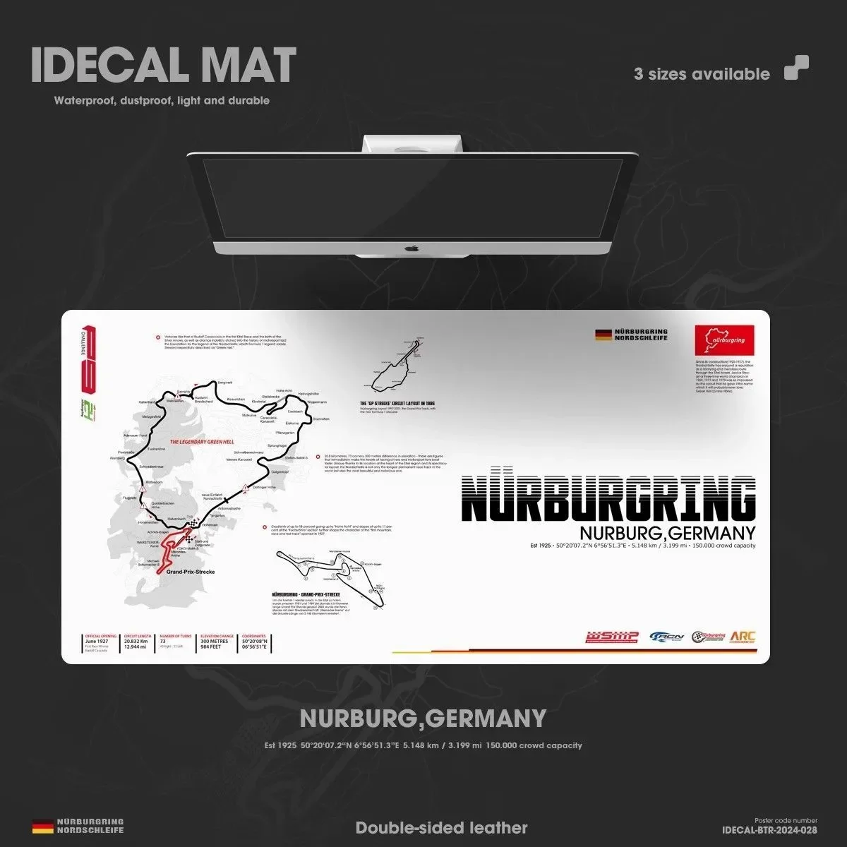 وسادة مكتب جلدية حامية لسباق السيارات كول أسود واضح ماوس الوسادة مكتب عمل حصيرة مقاوم للماء PolkaDot PU مكتب نشاف الوسادة