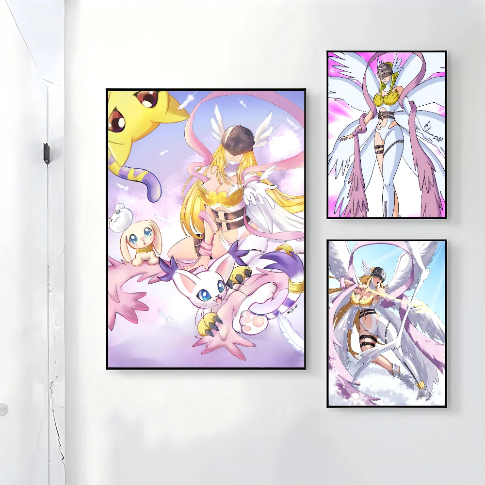 1pc Angewomon Digimon Poster HD Posters Home Room Bar Cafe Decor Art Wall Painting Picture