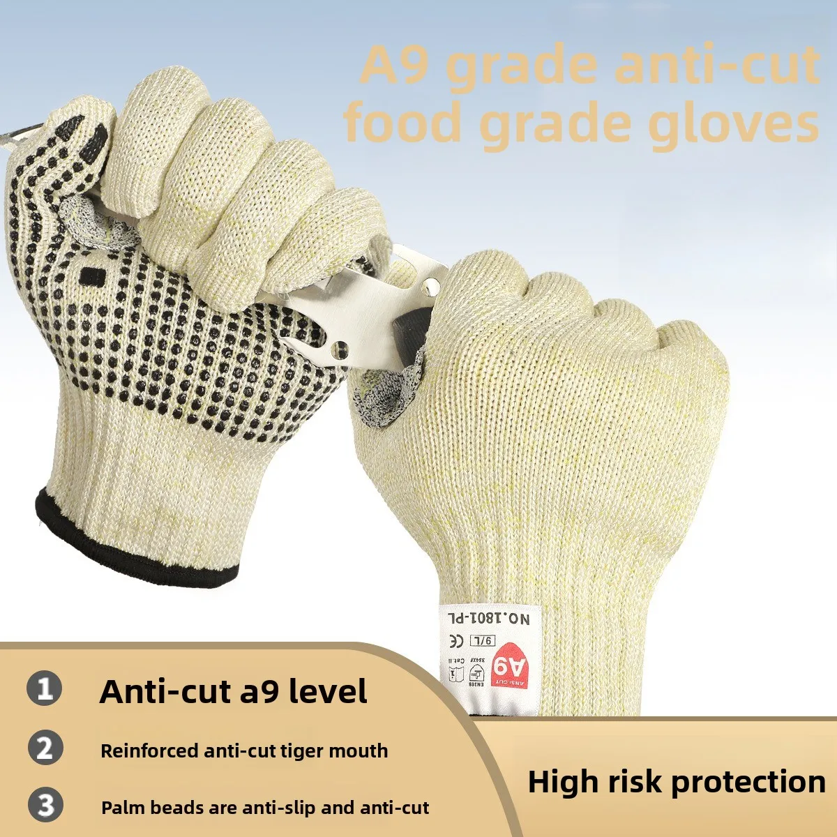 

Level 5 Safety Anti Cut Gloves High-strength Industry Kitchen Gardening Anti-Scratch Anti-cut Glass Cutting Multi-Purpose