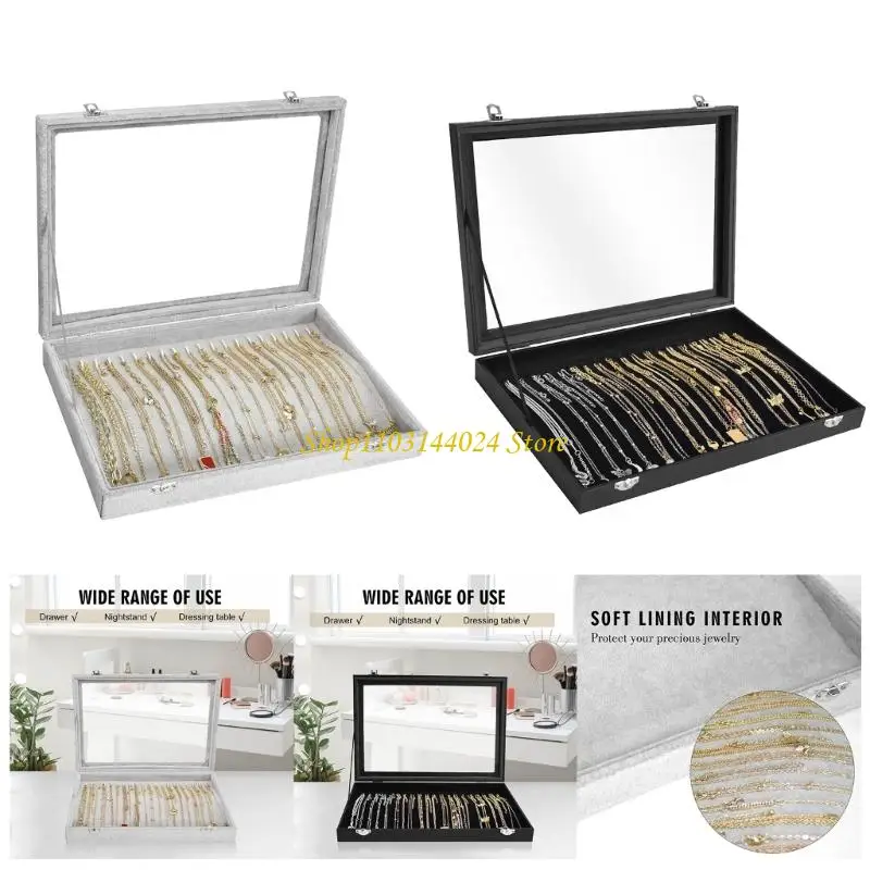 

N5KE Professional Jewelry Display Holder Velvets Covered Nonslip Feature For Stores