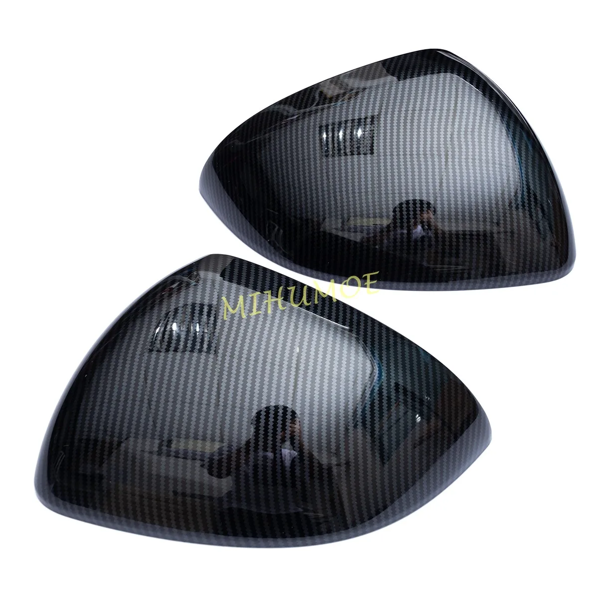 ألياف الكربون سيارة مرآة الرؤية الخلفية غطاء إطاري ملصق الكسوة لمرسيدس بنز C S الفئة C200 C300 W206 S500 S560 EQS580 2024 2025 #2