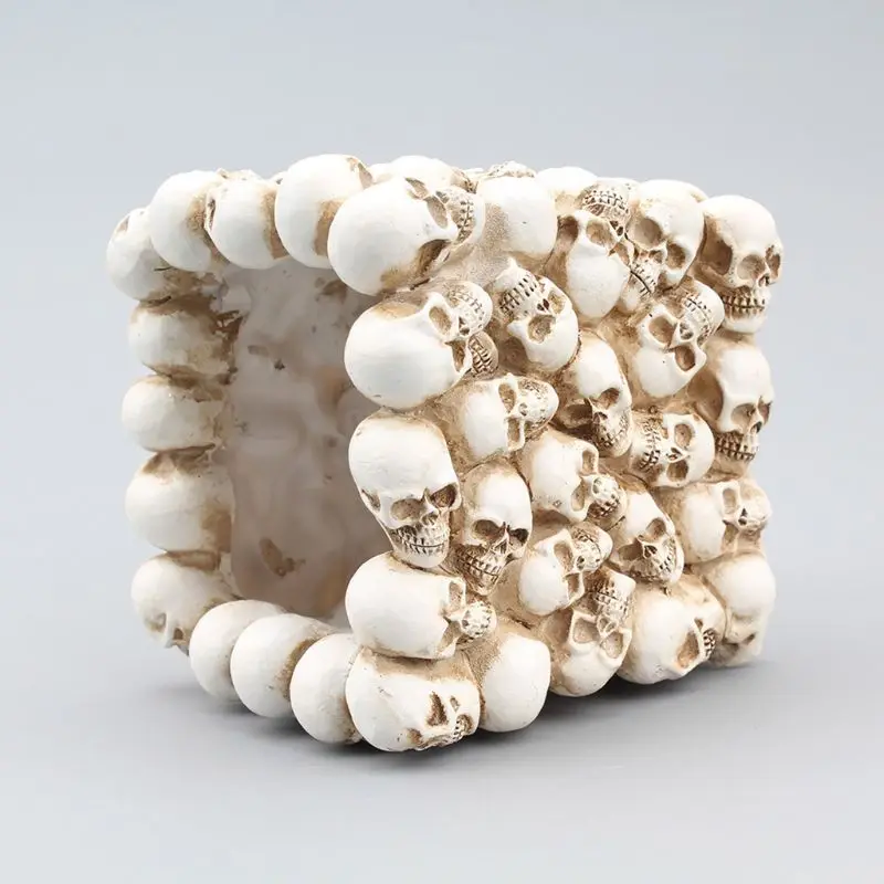 E9LB Череп Орнамент Скелет Канцелярские принадлежности Держатель для ручек Домашний офис Настольный органайзер для карандашей на