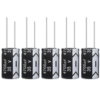 4700uF 35V 18x30mm Electrolytic Capacitor 4700 UF MFD 35 Volt 0.71x1.18in Aluminum Capacitors (Pack of 5)