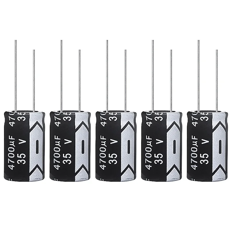 4700uF 35V 18x30mm Electrolytic Capacitor 4700 UF MFD 35 Volt 0.71x1.18in Aluminum Capacitors (Pack of 5)