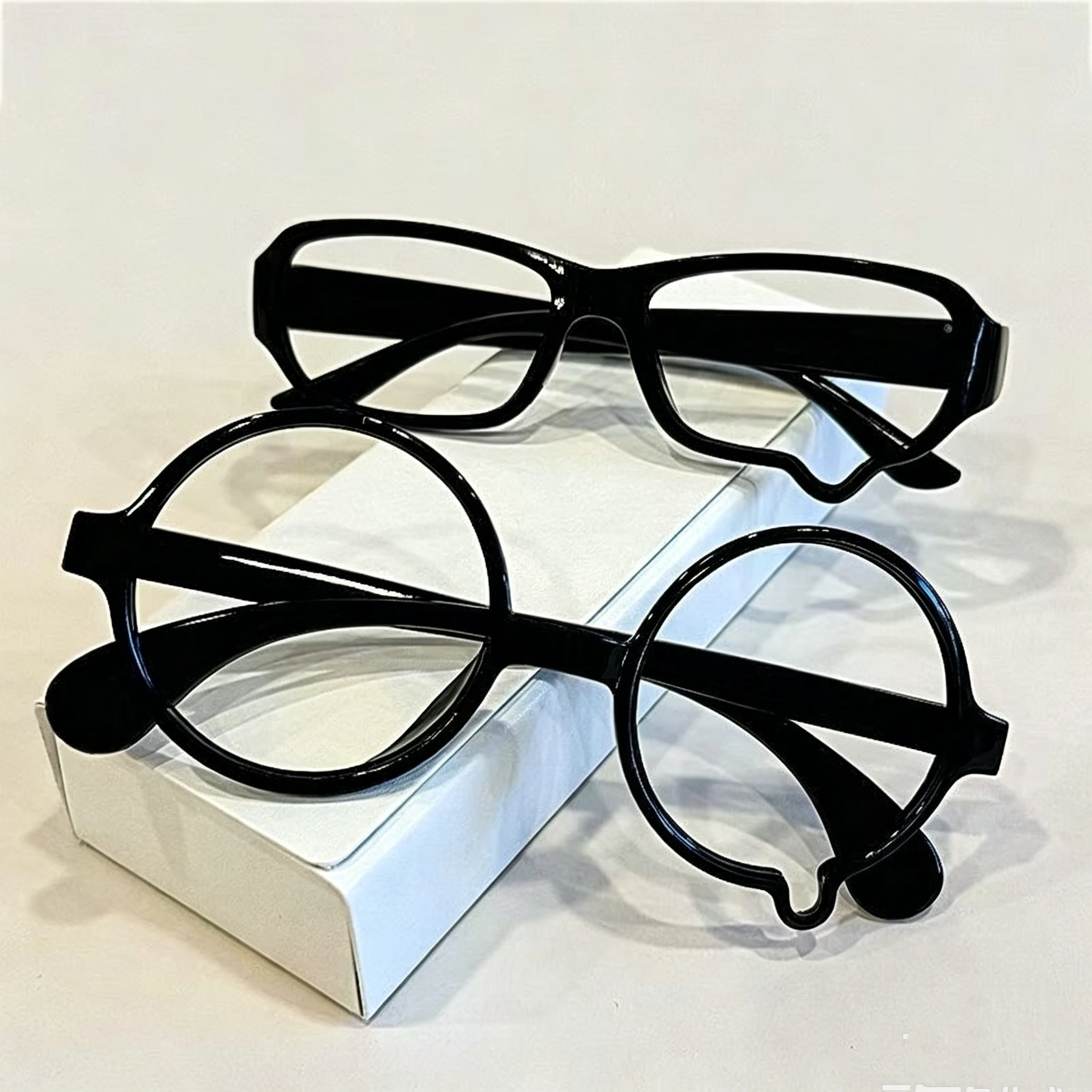 Y2K Anime Without lenses Glasses Dripping Tears Black Frame Unisex Retro Fashion Eyewear Cosplay Cute Accessories