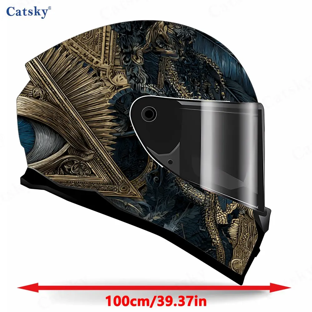 Sinister All-seeing Eye Print Helmet stickers , PVC Material Multifunctional Helmet Stickers, Scratch-Resistant & Fade-Proof, Ea