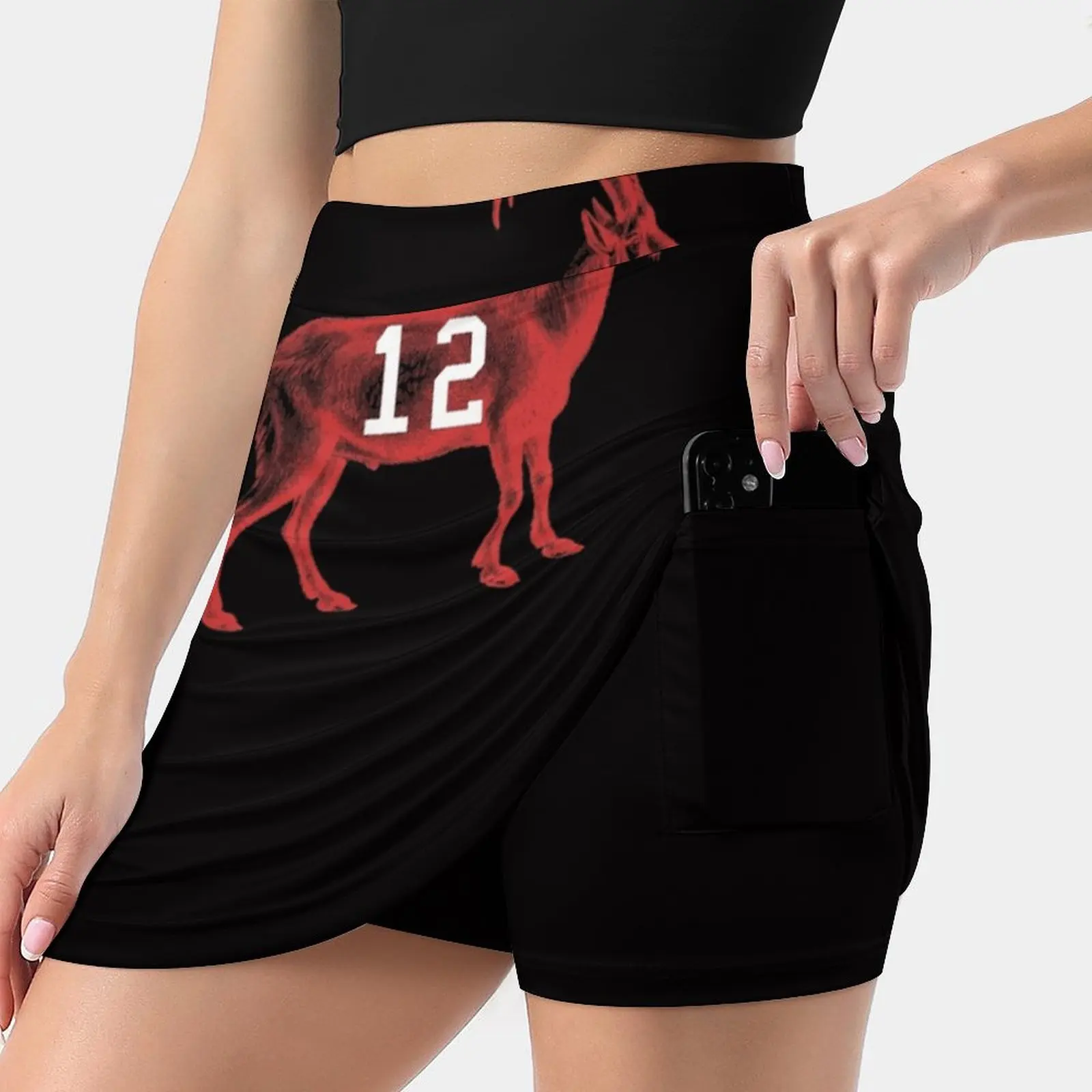 Tampa Bay Goat 12 Essentials Fake Two-Piece Hakama Skirt Women Pencil Skirts Workout Sports Mini Skirt Tom Brady Goat Tom Brady