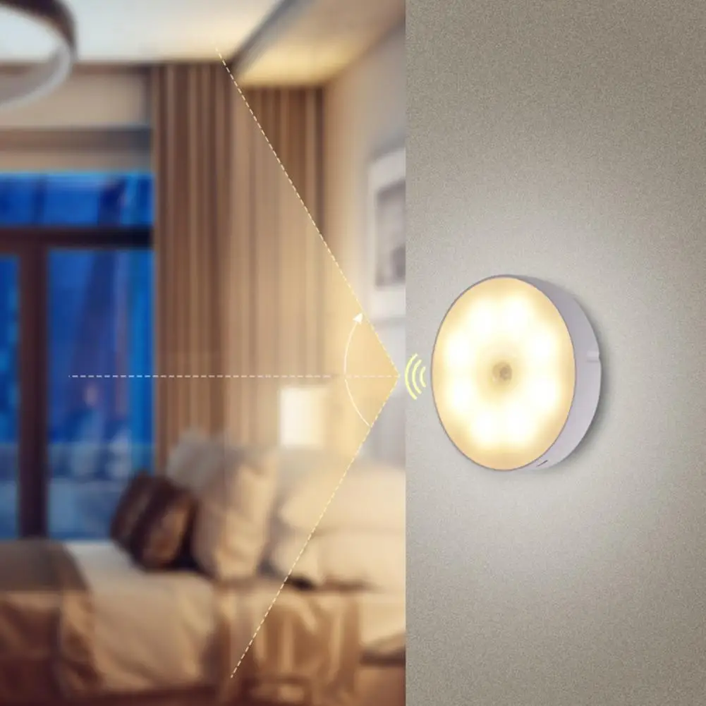 Led Lamp Highly Usb Rechargeable Led Night Lights for Cabinets Closets Super Bright Flicker-free Motion Sensor Lamps