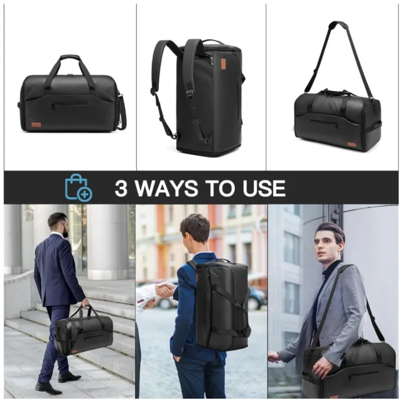 Bolso de mano grande para hombre y mujer, bolsa de viaje para traje, bolsa de fin de semana, bolsa de vuelo con bolsa de zapatos