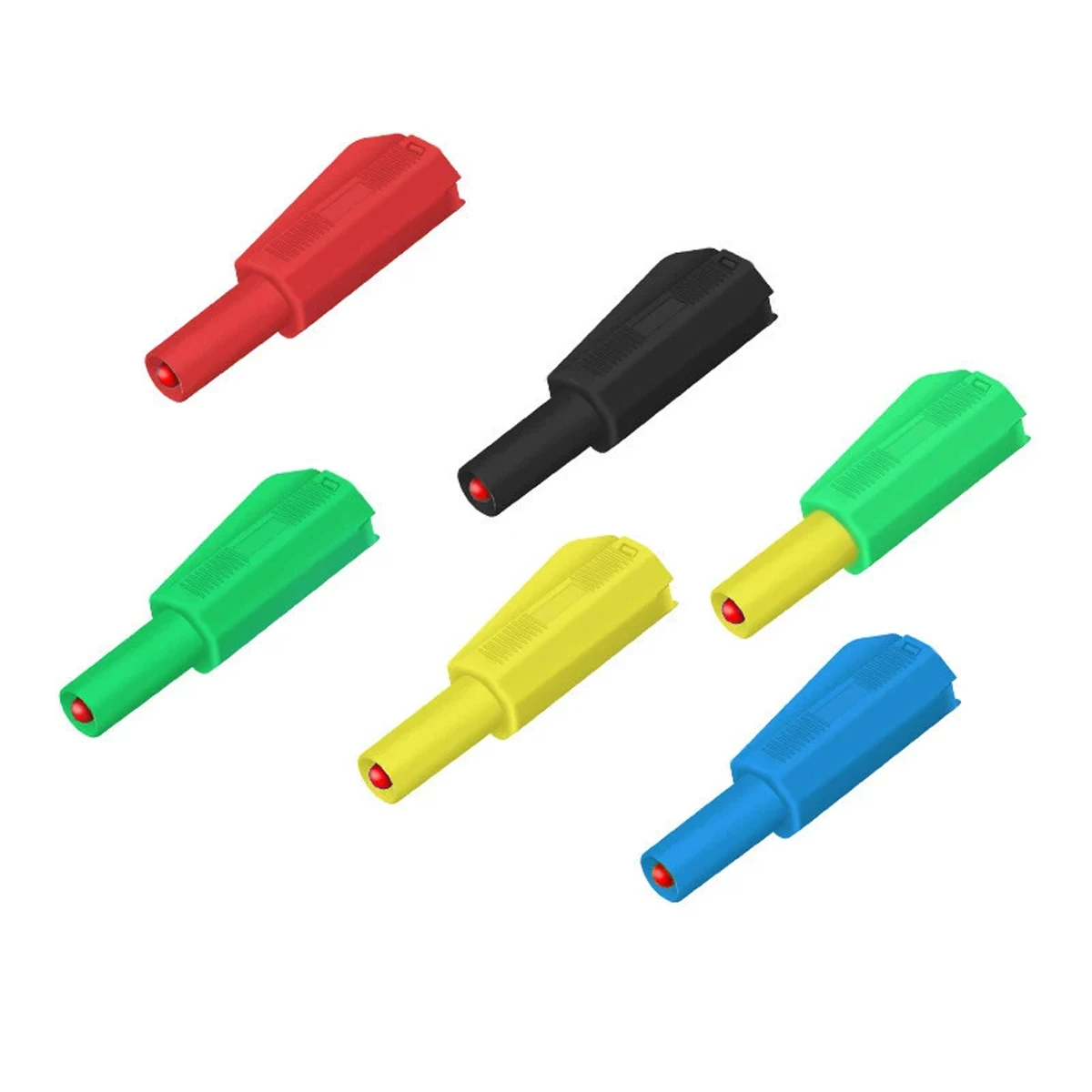4mm Safety High Voltage Banana Plugs Nickel-plated Lantern Plug Retractable Stackable Solder With Sheath Connector Multi Color