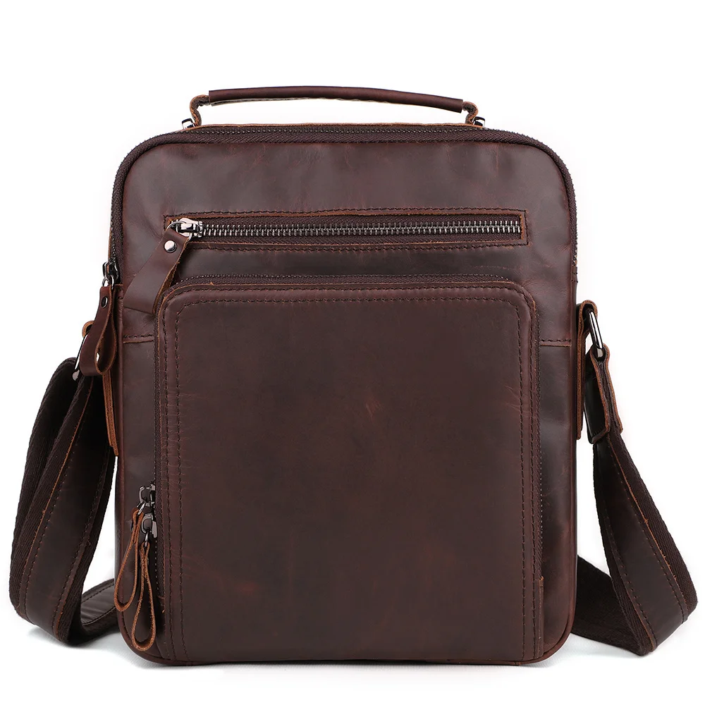 Genuine Leather Small Messenger Bag for 10