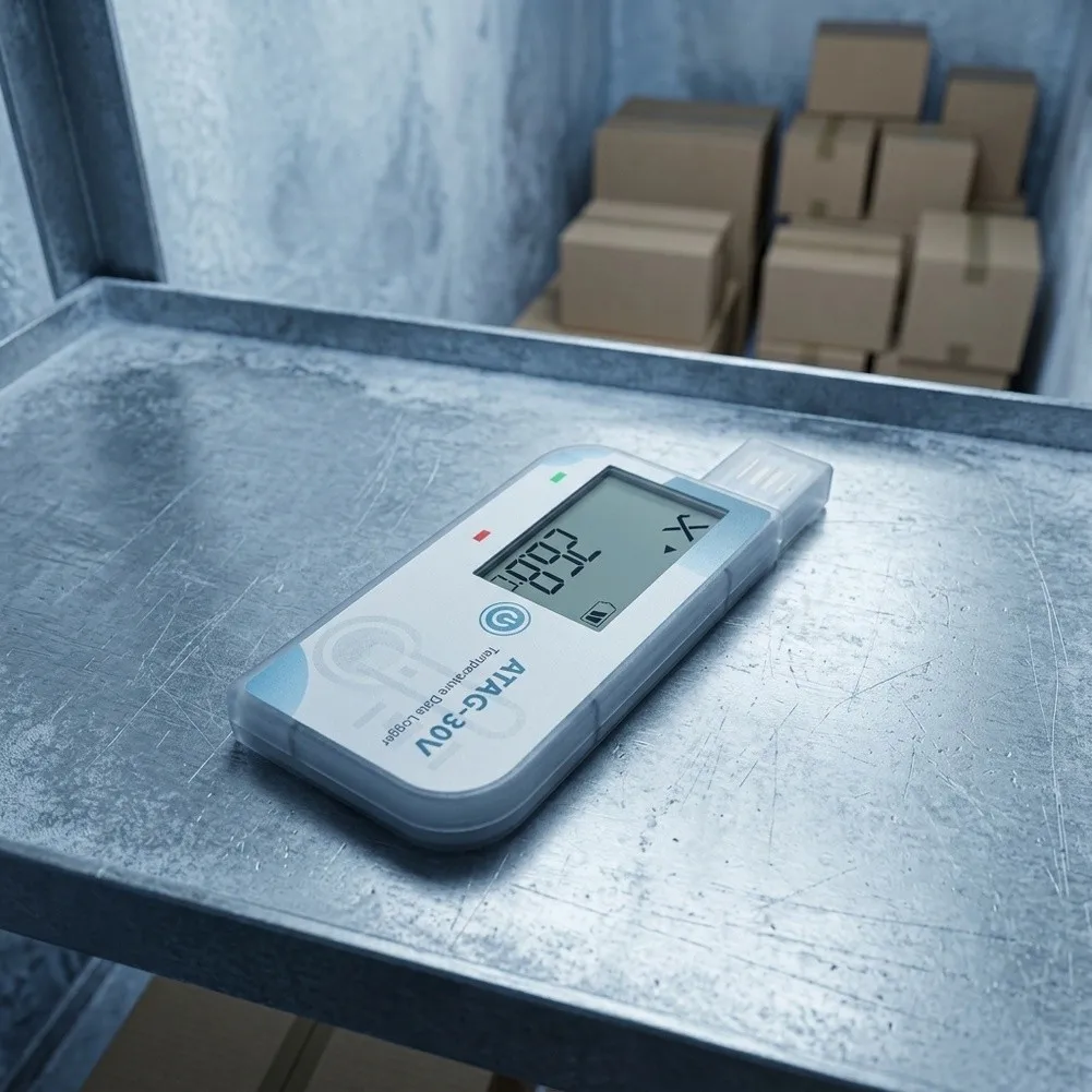 For Refrigerated Truck Temperature and Humidity Logger 180-Day Operation No Setup Required Direct Cargo Placement