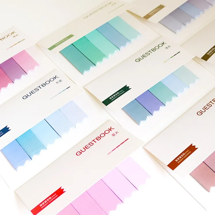 

100 Sheets Morandi Gradient Color Sticky Note ​​Kawaii Posted Sticky ​Notes Index Memo Pad ​Bookmark Paper Sticker Message Board