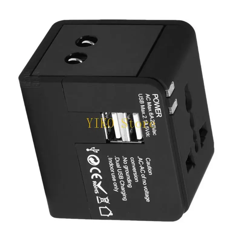 K32C Globals Converters Power พร้อมพอร์ตการชาร์จ USB สองครั้งอะแดปเตอร์เดินทางแบบกะทัดรัด